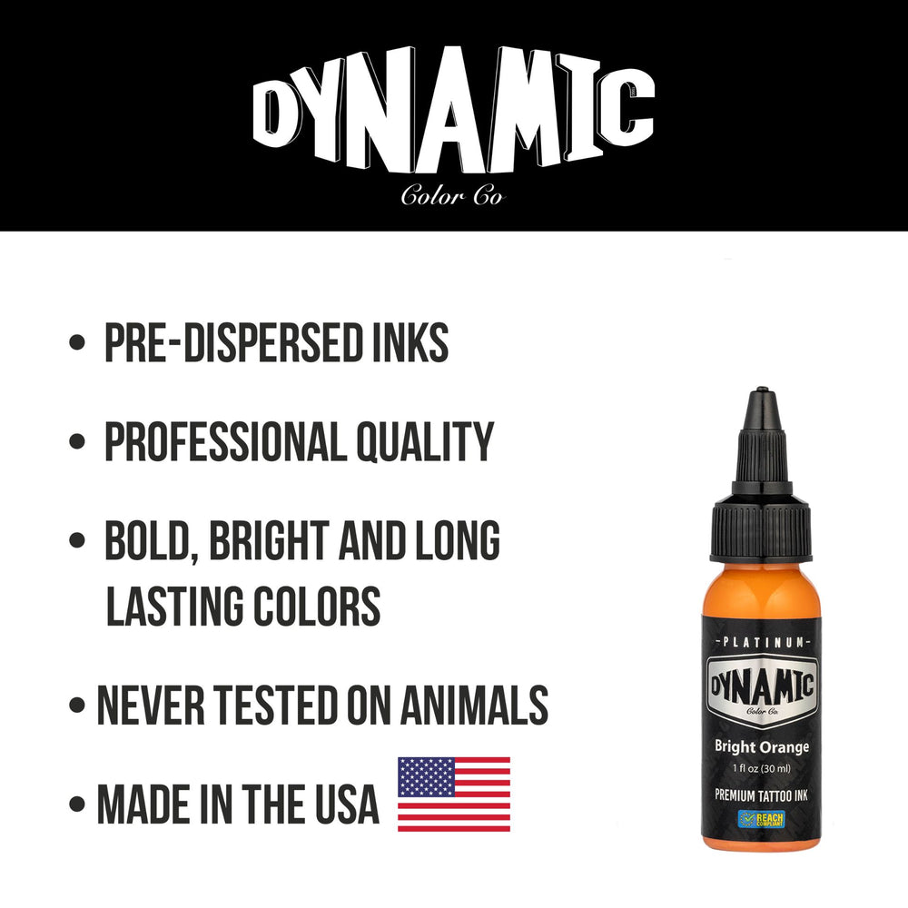 Dynamic tattoo ink color - Orange palette - 1oz | דינמיק דיו צבע לקעקועים - פלטת כתומים - 30 מ"ל