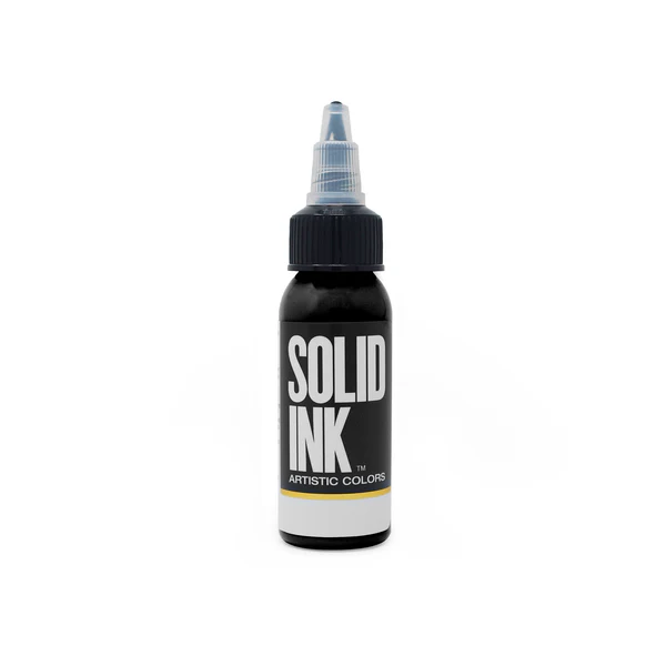 SOLID INK black label - HEAVY BLACK 1oz | סוליד אינק דיו לקעקועים - שחור טריפל 30 מ"ל