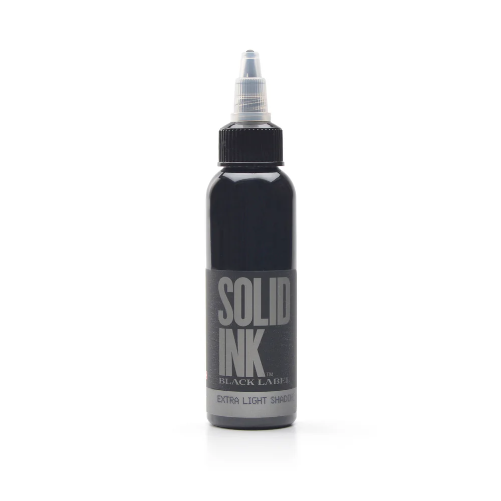 SOLID INK EXTRA LIGHT SHADING 1oz | סוליד אינק דיו לקעקועים - גריי ווש - שיידר אקסטרא לייט 30 מ"ל
