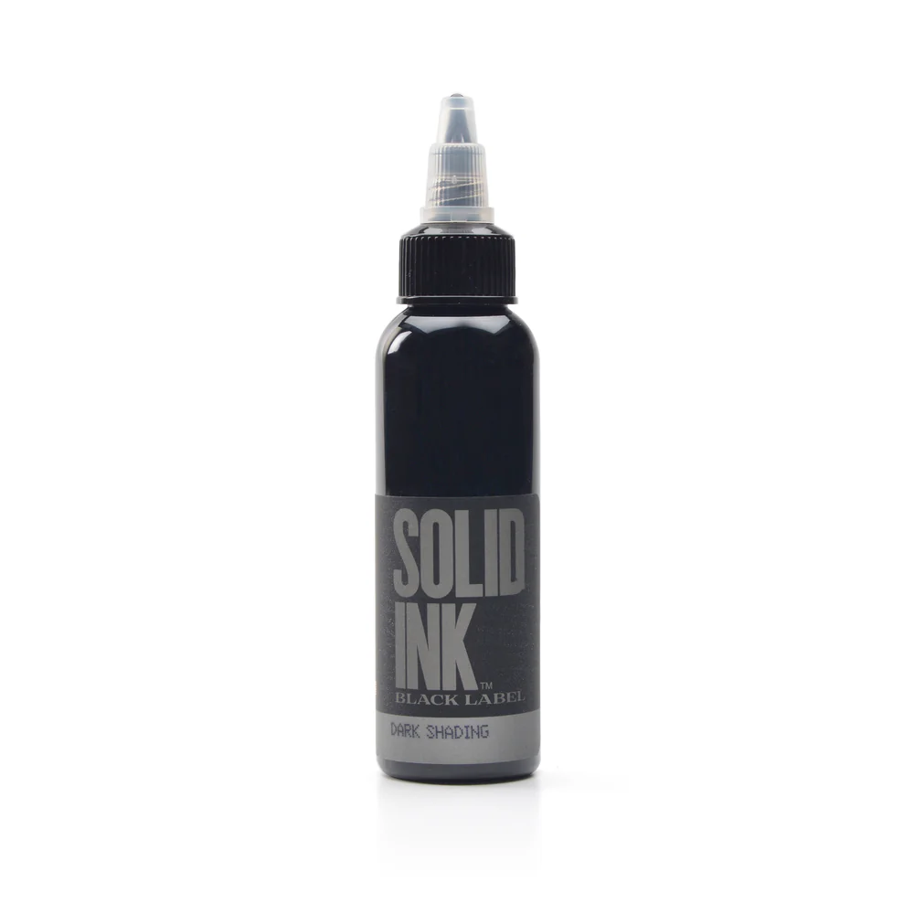 SOLID INK Grey Wash - DARK SHADING 1oz | סוליד אינק דיו לקעקועים - גריי ווש - שיידר כהה 30 מ"ל