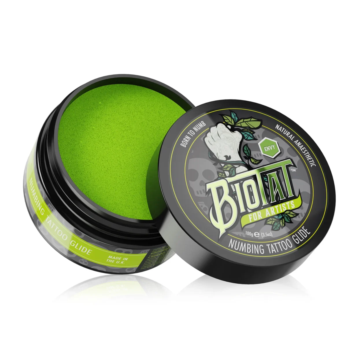 Biotat Natural Numbing Tattoo Glide - Envy | ביו טאט גלייד לקעקועים מאלחשת טבעית