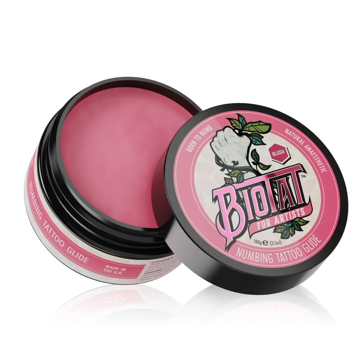 Biotat Natural Numbing Tattoo Glide - Blush  | ביו טאט גלייד לקעקועים מאלחשת טבעית